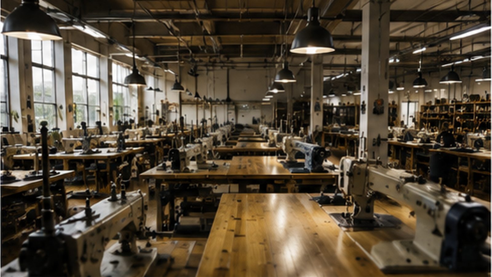 自社縫製工場 全景